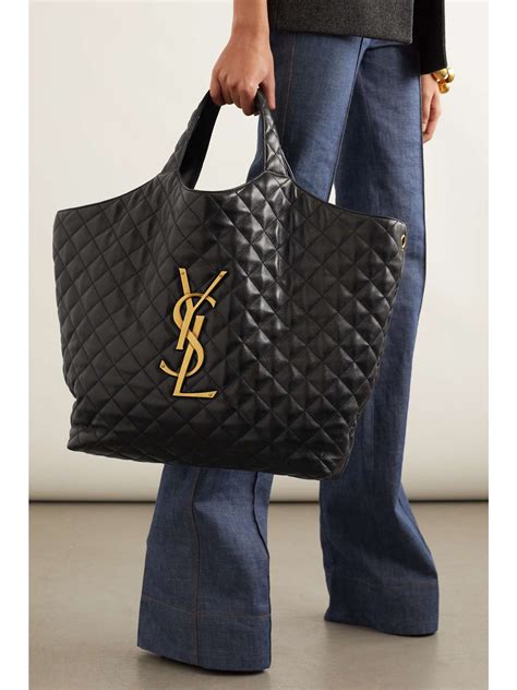 large ysl embroidered bag|ysl big tote bag.